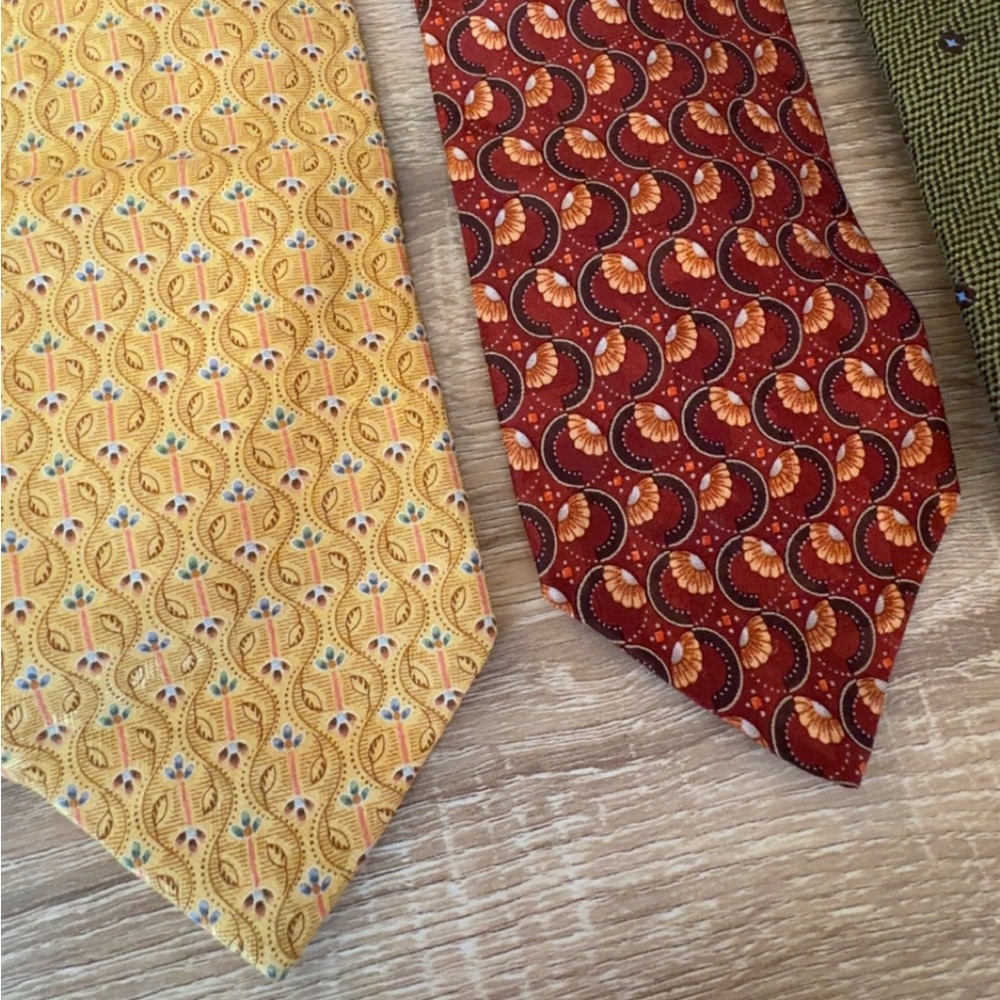 Bundle of 5 Ermenegildo‎ Zegna Designer Luxury Multicolor Neck Ties - Picture 3 of 13